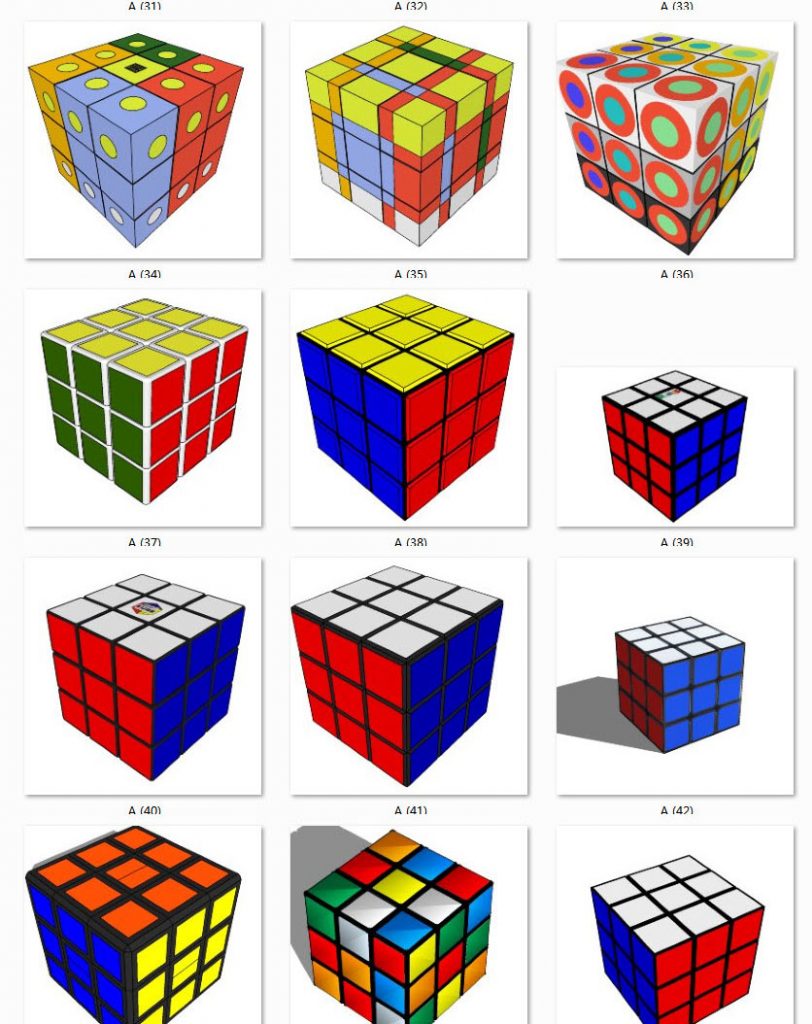  魔方丨鲁比克方块丨三阶扭计骰 SU模型