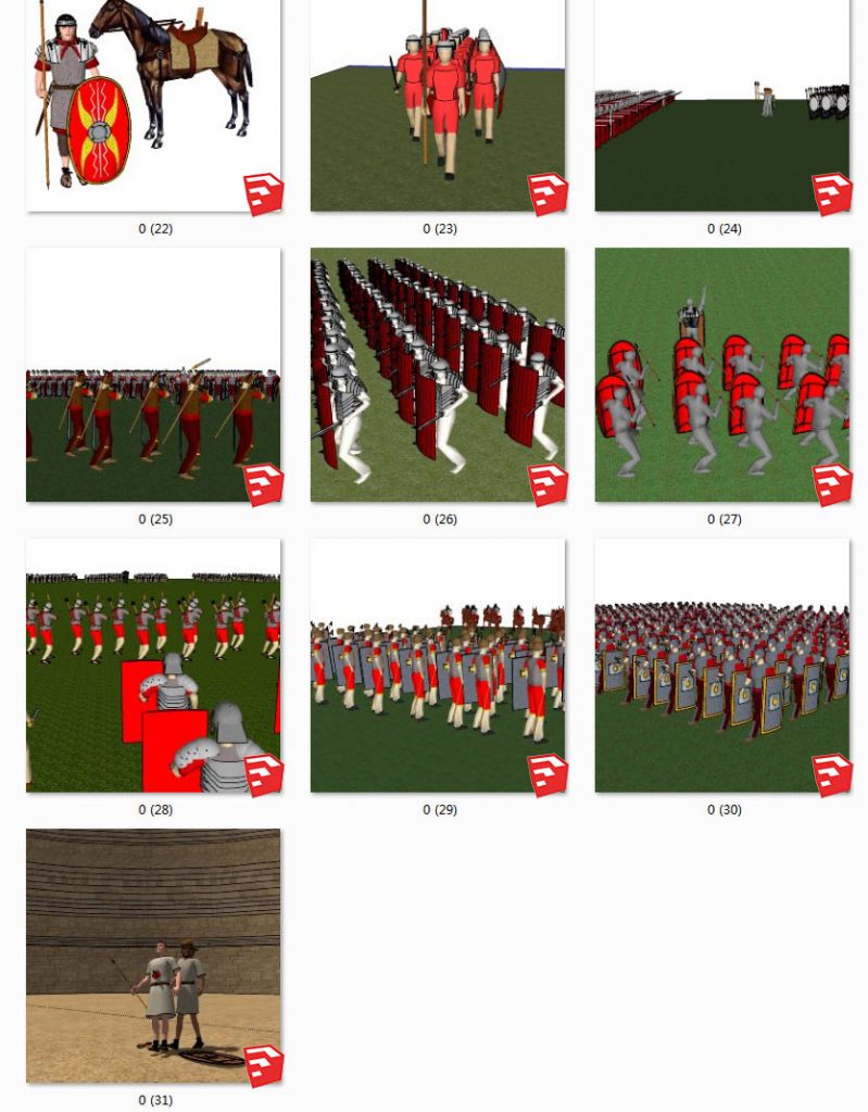 古罗马军团丨士兵丨骑兵 SU模型