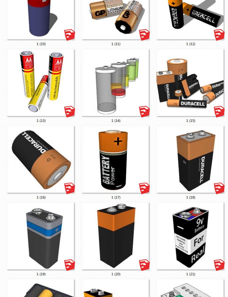 干电池丨电瓶丨蓄电池 SU模型