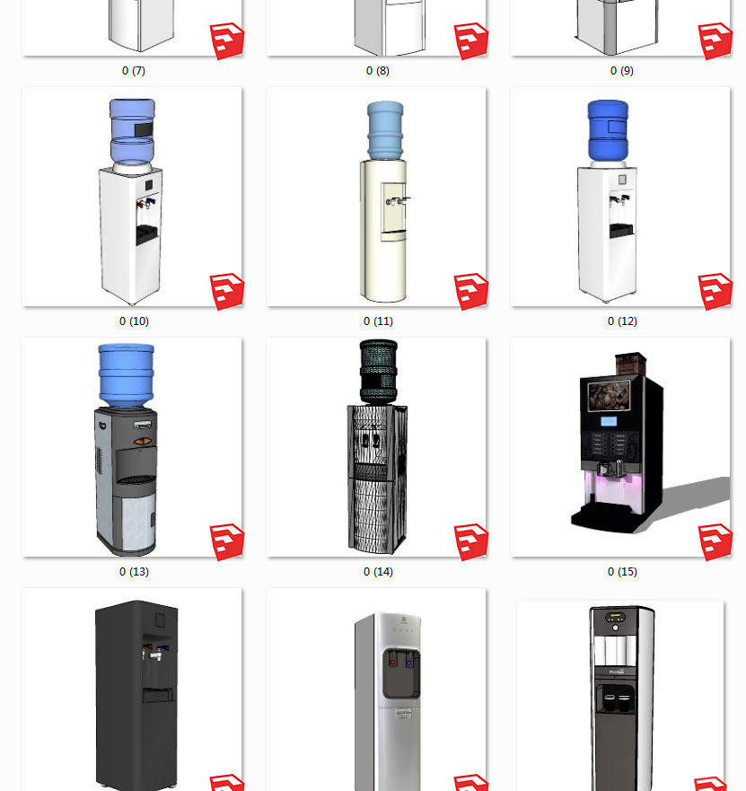饮水机丨饮料机 SU模型